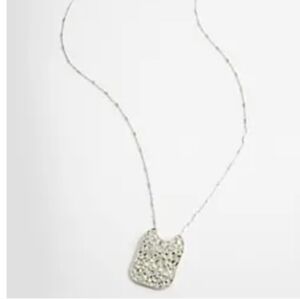 New With Tags J Jill Serene Seas Textured Pendant Necklace Long Gorgeous Detail